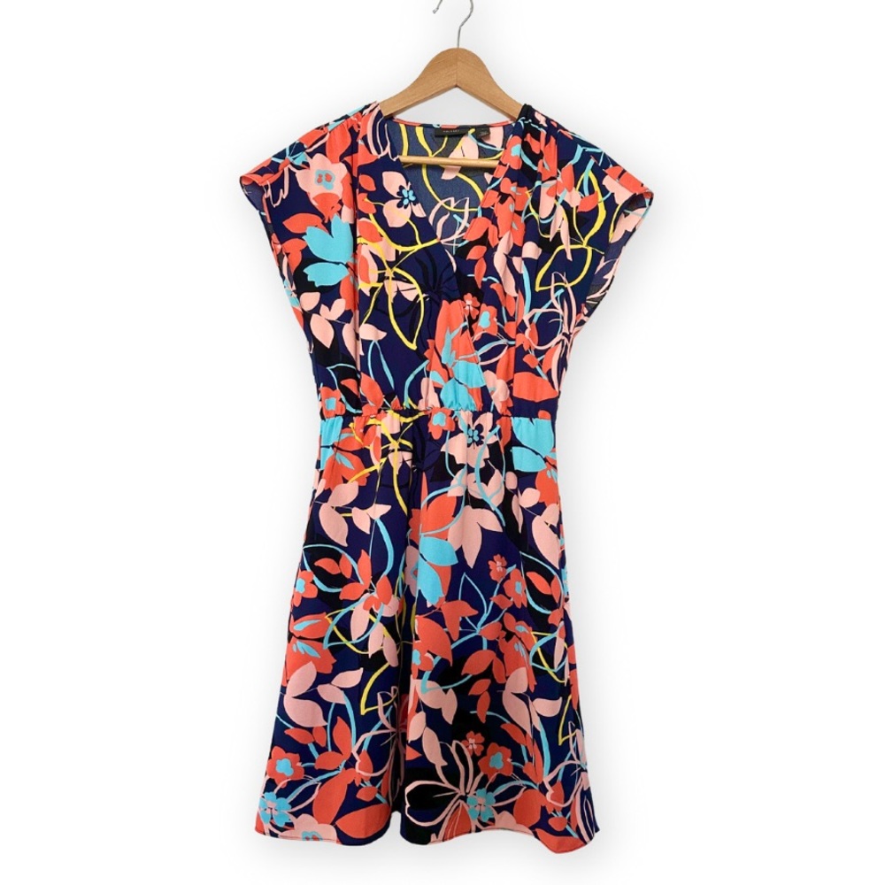 Halogen | Nordstrom | bright floral print wrap dress with ✨POCKETS✨NWOT